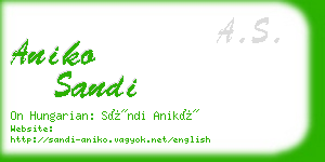 aniko sandi business card